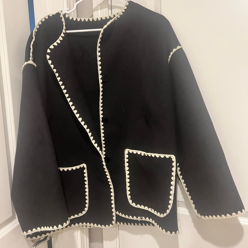 Embroidered Scarf Jacket - Picture 2 of 2